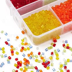 Kit fai da te per la creazione di braccialetti con perline di vetro in tubo trasparente&nbsp;DIY-YW0004-36A