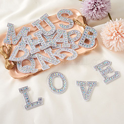Parches de rhinestone de resina de alfabeto&nbsp;DIY-TAC0005-45D