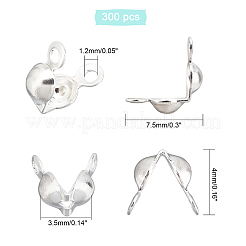 300 Stück Perlenspitzen aus Edelstahl 304&nbsp;STAS-DC0003-95