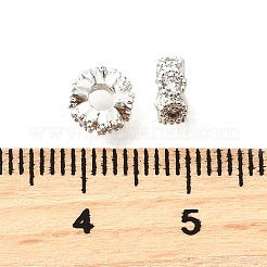 Flache runde messing micro pave zirkonia spacer perlen&nbsp;KK-L230-02P-01