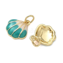 Pendentifs d'émail en laiton &nbsp;KK-P326-13A-G