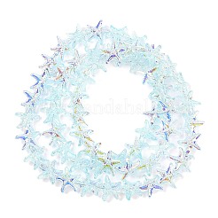 Chapelets de perles en verre électroplaqué&nbsp;EGLA-P069-01A-AB05