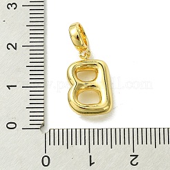 Ottone placcato a cremagliera con ciondoli pendenti europei con perle in plastica ABS&nbsp;KK-G501-02B-G