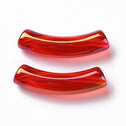 Placcatura uv perline acriliche iridescenti arcobaleno trasparenti&nbsp;X-OACR-A016-01J