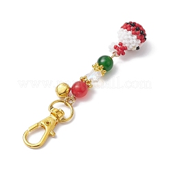 Decorazioni pendenti con perline di vetro fatte a mano con Babbo Natale e cervi&nbsp;HJEW-MZ00068