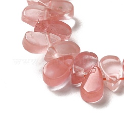 Perle di vetro di quarzo ciliegio fili&nbsp;G-B064-B49