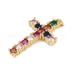 Ottone micro spianare pendenti zirconi&nbsp;KK-S526-06G-B