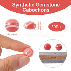 Synthetische Rhodochrosit-Cabochons&nbsp;G-R416-12mm-17
