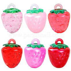 48pcs 6 couleurs pendentifs en résine transparente&nbsp;RESI-SC0036-63B