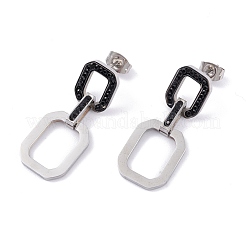 Orecchini a bottone in acciaio inossidabile 304&nbsp;EJEW-P191-34