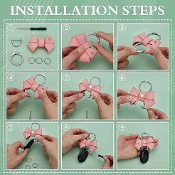 Kit de fabrication de porte-clés en forme de nœud papillon&nbsp;DIY-FG0007-48