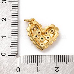 Colgante micropavé cubic zirconia de latón&nbsp;KK-U033-14G-02