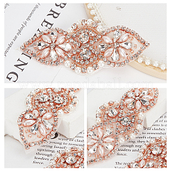 Cabochon in tessuto di strass di vetro in lega&nbsp;DIY-WH0265-46RG