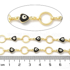Catene a maglie in ottone smaltato placcate a cremagliera&nbsp;CHC-P012-09G-03
