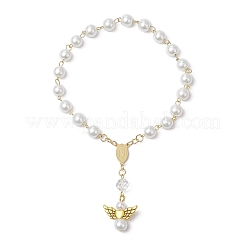 Pulseras de aleación con dijes de ángel de estilo tibetano&nbsp;BJEW-JB11775-03
