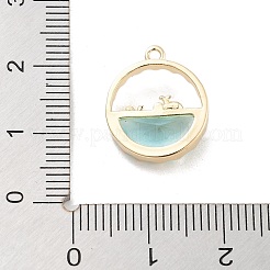 Anhänger aus Glas mit Messingeinlage&nbsp;KK-Z061-06G