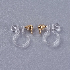 Transparenter u-Typ-Legierung Ohrclip&nbsp;X-PALLOY-WH0009-01G