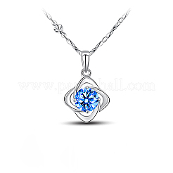 Silberne Kleeblattkette mit Zirkonia&nbsp;QB1121-2