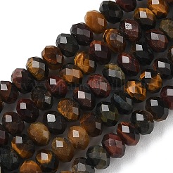 Tre fili di perline di occhio di tigre naturale colorato&nbsp;G-D344-A20-01
