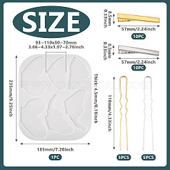 1 Stück Silikonform für DIY-Schmetterlingshaarspangen&nbsp;DIY-TA0016-03