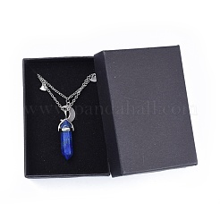 Natürliche Lapislazuli Kugel Anhänger gestufte Halsketten&nbsp;NJEW-JN02414-03