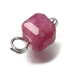 Breloques cubiques à facettes en tourmaline naturelle colorée&nbsp;PALLOY-JF04367-02
