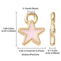 20pcs 5 Arten Legierungs-Emaille-Charms&nbsp;ENAM-YW0002-98