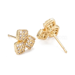 Orecchini quadrati scintillanti con zirconi cubici per donna ragazza&nbsp;EJEW-H126-21G