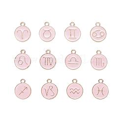 2 Sets 2 Arten vergoldete Legierungs-Emaille-Charms&nbsp;ENAM-YW0001-28A