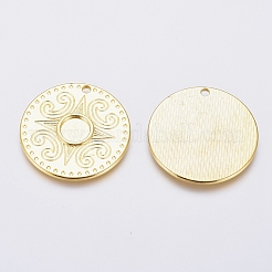 Supports de cabochon de pendentif de style tibétain&nbsp;EA13521Y-NFG
