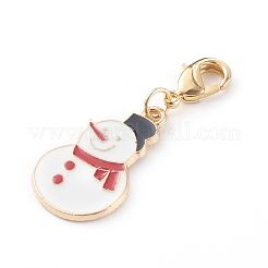 Pendentifs en alliage d'émail sur le thème de Noël&nbsp;HJEW-JM00457-01