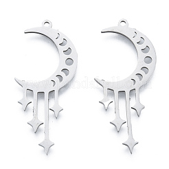 Pendentifs en acier inoxydable 201 anti-ternissement&nbsp;STAS-N090-LA957-1