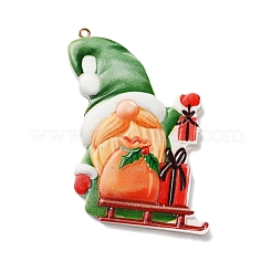 Décorations de pendentif en résine de père noël de noël&nbsp;HJEW-K041-01