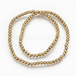 Electroplate non magnetici ematite sintetico fili di perline&nbsp;G-F585-A-4mm