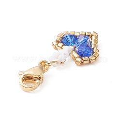 Décoration de pendentifs de perles de rocaille de modèle de métier à tisser fait à la main&nbsp;HJEW-MZ00015