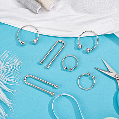 18 pièce 3 styles de boucles de clips de bikini en alliage en forme de U&nbsp;AJEW-PH0006-72