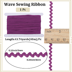 Ruban de bordure à franges ondulées en polyester de 40 m&nbsp;OCOR-GF0004-39J