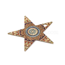 Ohrringe mit geometrischem Blatt-Print&nbsp;LS-PALLOY-E139-01G-02