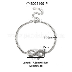 Eleganti bracciali a maglie infinite in acciaio inossidabile 304&nbsp;FI6719-2