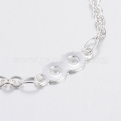 Bracciali alla moda in acciaio inossidabile 304 con maglie a catena&nbsp;BJEW-I243-39S