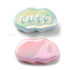 Uv placcato perline di acrilico&nbsp;X-OACR-R261-14
