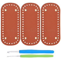 3 pieza de base ovalada de cuero sintético para bolso de mano DIY&nbsp;DIY-CL0002-33A