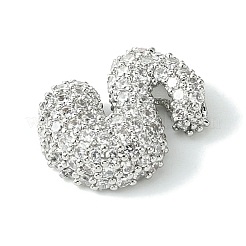 Placage de rack pendentifs en zircone cubique clair en laiton&nbsp;KK-S378-01P-S