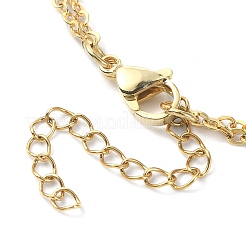 Realizzazione di braccialetti portapietre vuoti in macramè intrecciato in ottone con rombo&nbsp;BJEW-JB09904-01