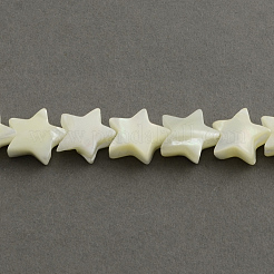 Fili di perline di conchiglia naturale a forma di stella&nbsp;SSHEL-R022