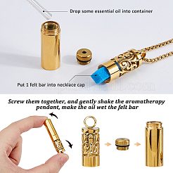 2 collar con colgante de botella de perfume de acero inoxidable de 2 estilos.&nbsp;NJEW-FH0001-29A