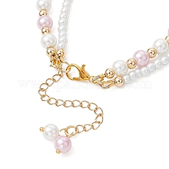 Bracelets multibrins en perles de verre rondes&nbsp;BJEW-JB11918-03