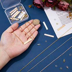 Kits de fabrication de colliers à pendentif rectangulaires DIY&nbsp;DIY-HS0001-81