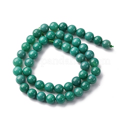 Natürliche grüne Onyx Achat (gefärbt und erhitzt) Perlen Stränge&nbsp;G-K393-A03-8mm