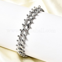 Punk-Stil 304 Edelstahl Curn Kettenarmbänder für Frauen&nbsp;BJEW-A044-01P